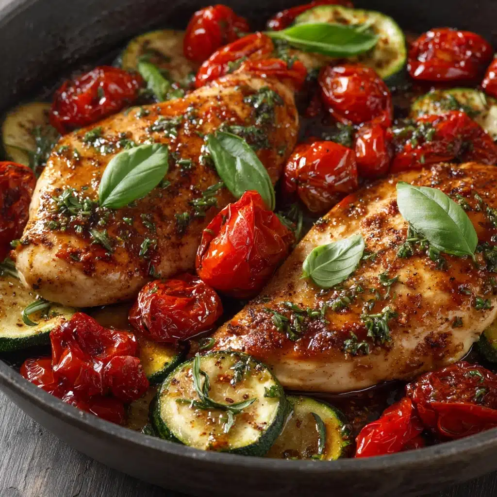 Balsamic Chicken with Roasted Veggies Recipe - Recipe Image