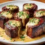 Garlic Butter Steak Bites with Parmesan Cream Sauce Recipe