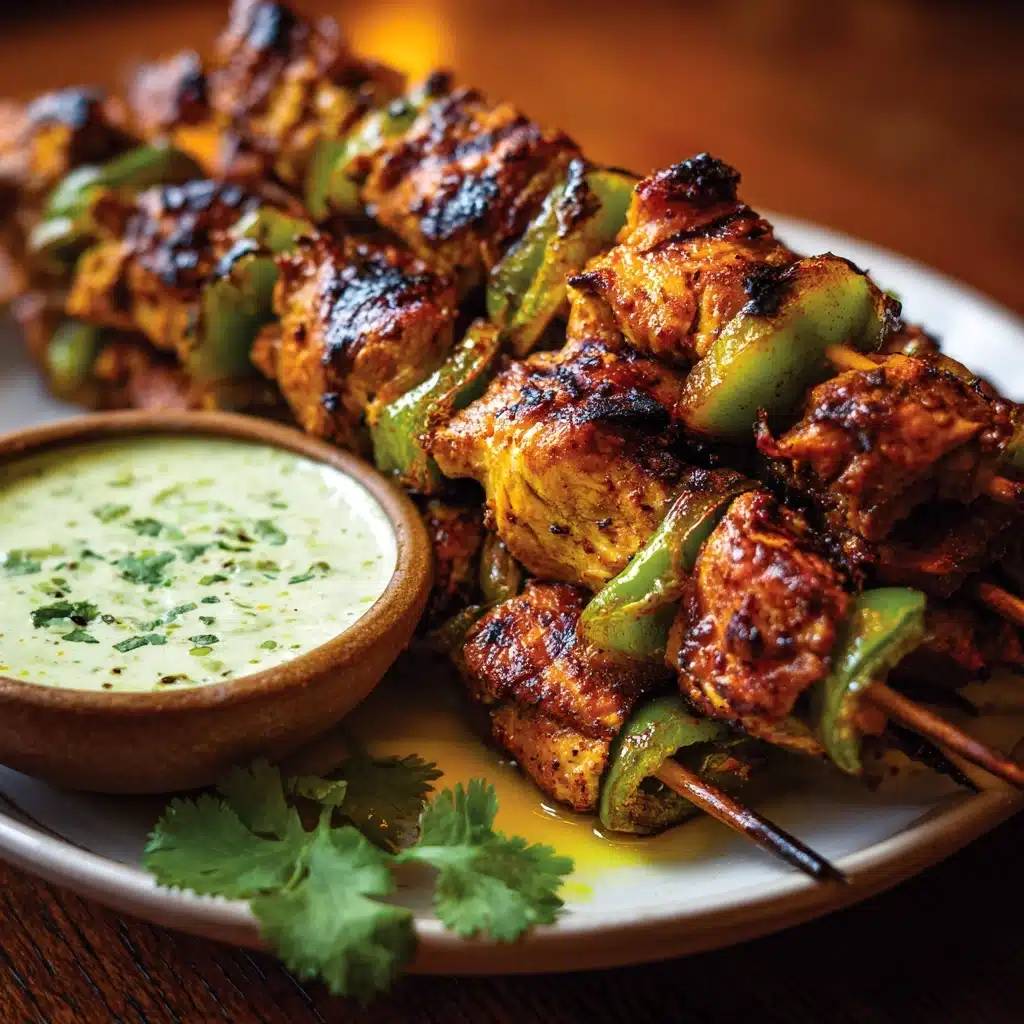 Honey Jalapeño Chicken Skewers with Cilantro Lime Dip Recipe