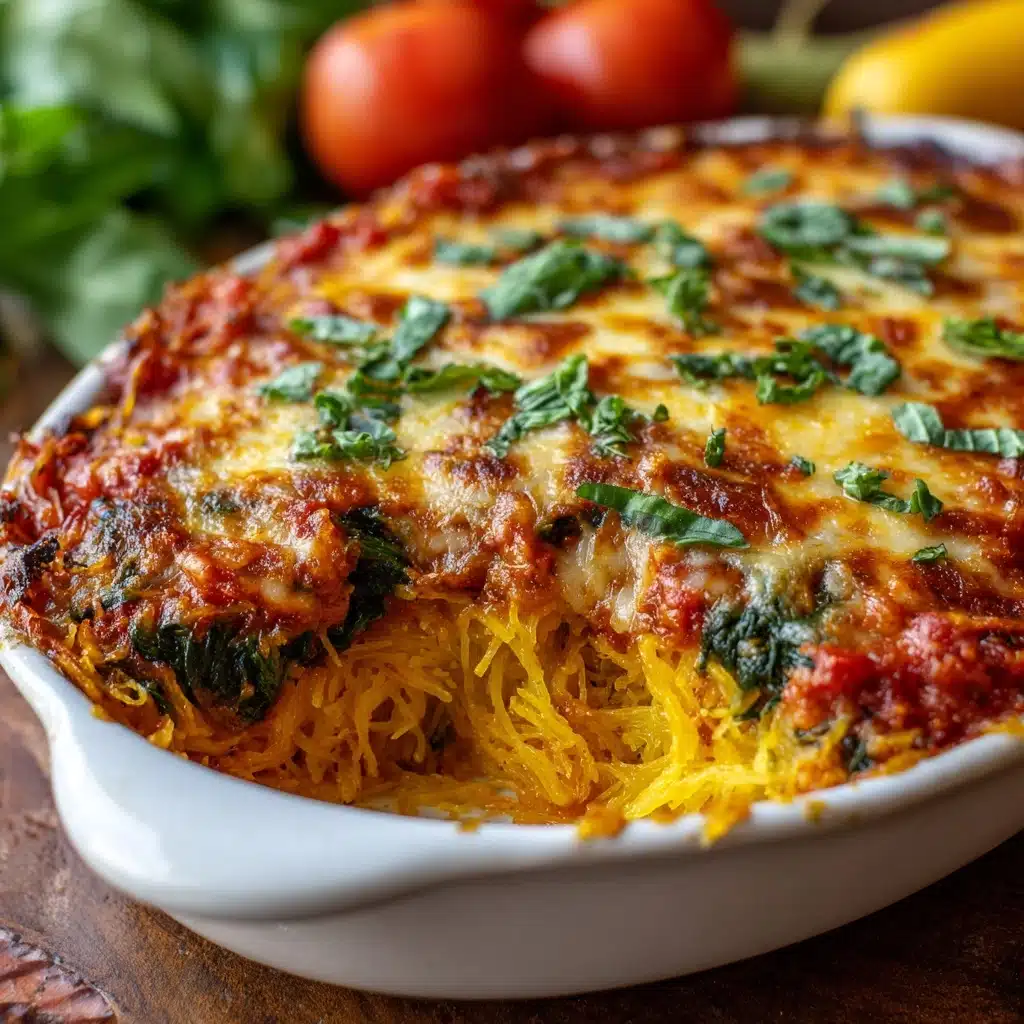 Cheesy Vegetarian Spaghetti Squash Casserole Recipe