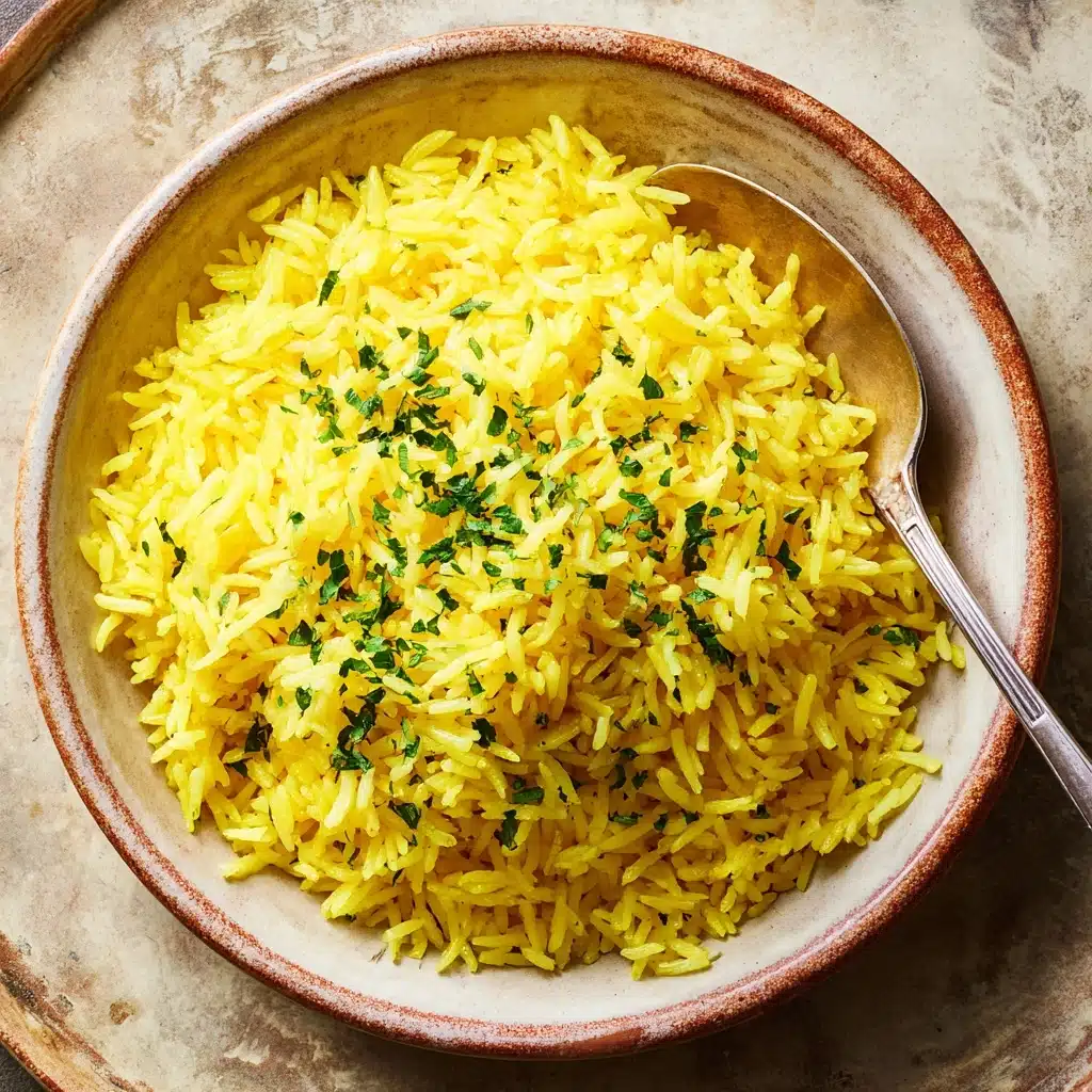 Garlic Turmeric Rice Recipe - Recipe Image