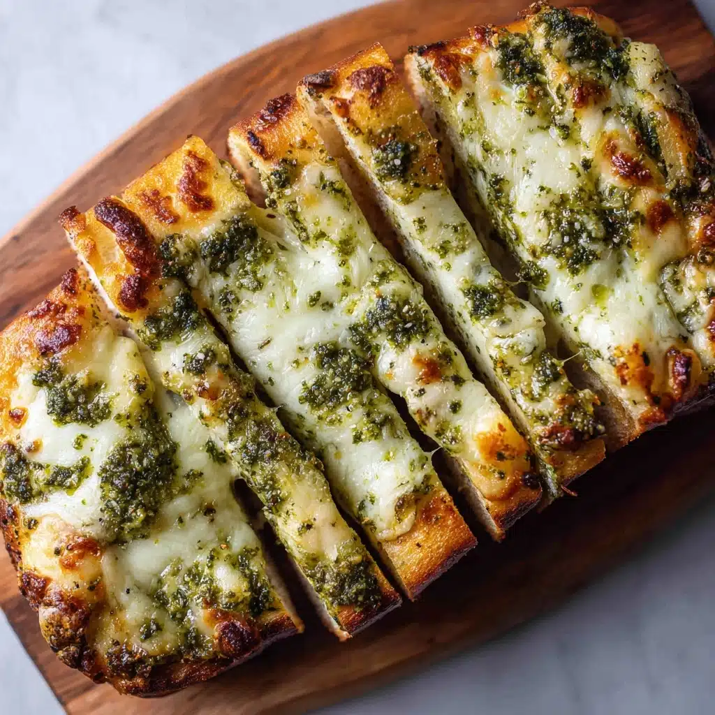 Cheesy Pesto Garlic Bread Recipe