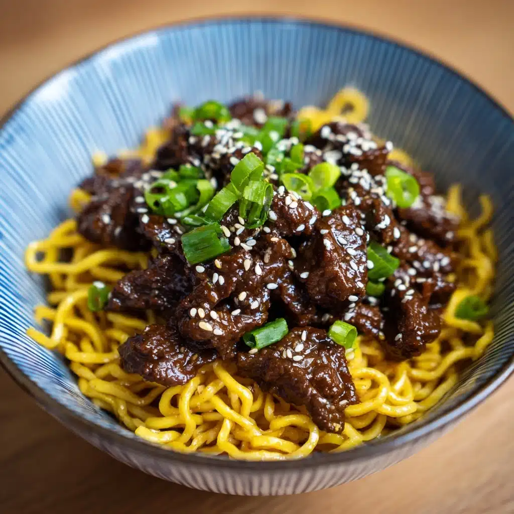 Mongolian Beef and Noodle Recipe - Recipe Image