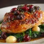 Cranberry & Spinach Stuffed Chicken Breasts with Brie Recipe
