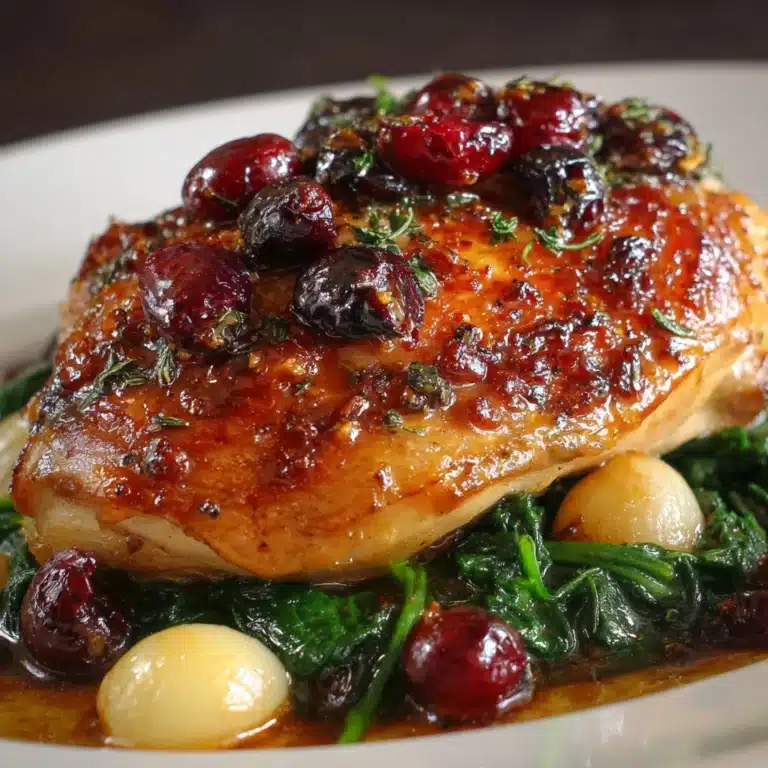 Cranberry & Spinach Stuffed Chicken Breasts with Brie Recipe