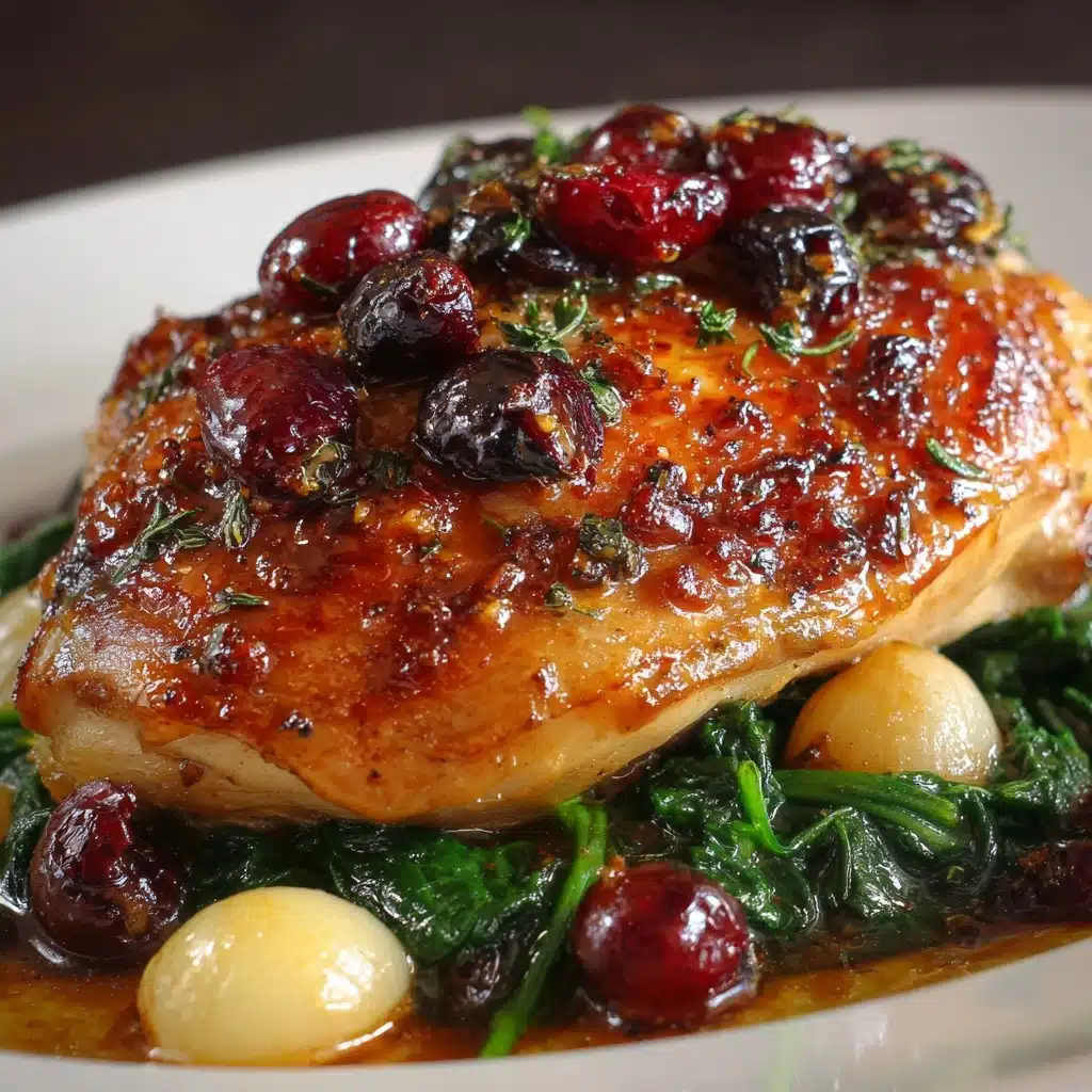 Cranberry & Spinach Stuffed Chicken Breasts with Brie Recipe - Recipe Image