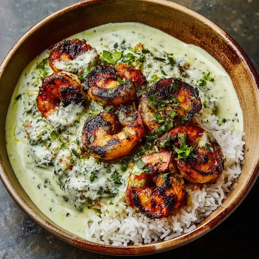 Zesty Shrimp & Avocado Rice Bowls with Cilantro Lime Sauce Recipe