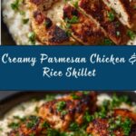 One-Pan Creamy Parmesan Chicken and Rice Recipe