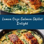One Skillet Salmon with Lemon Orzo Recipe