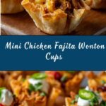 Mini Chicken Fajita Wonton Cups Recipe