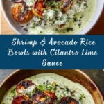 Zesty Shrimp & Avocado Rice Bowls with Cilantro Lime Sauce Recipe
