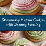 Strawberry Frosted Matcha Cookies Recipe