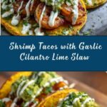 Spicy Shrimp Tacos with Garlic Cilantro Lime Slaw Recipe