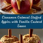 Cinnamon Oatmeal Stuffed Apples with Vanilla Custard Sauce Recipe