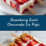 Strawberry Swirl Cheesecake Ice Pops Recipe
