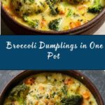 One Pot Broccoli Cheddar and Dumplings Recipe