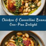 One-Pan Crispy Chicken with Cannellini Beans and Pistachio Pesto Recipe