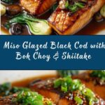 Miso Glazed Black Cod on Baby Bok Choy and Shiitake Mushrooms Recipe