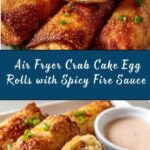 Air Fryer Crab Cake Egg Rolls with Fire Sauce Recipe