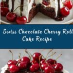 Swiss Chocolate Cherry Roll Cake Recipe