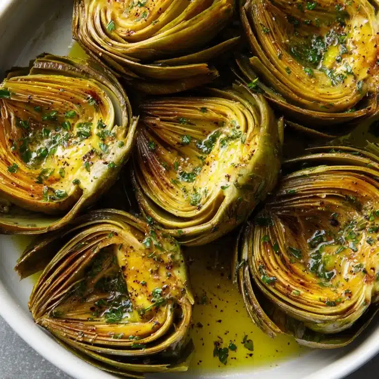 Roasted Artichokes with Garlic Butter Recipe