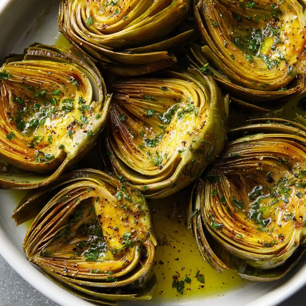 Roasted Artichokes with Garlic Butter Recipe - Recipe Image