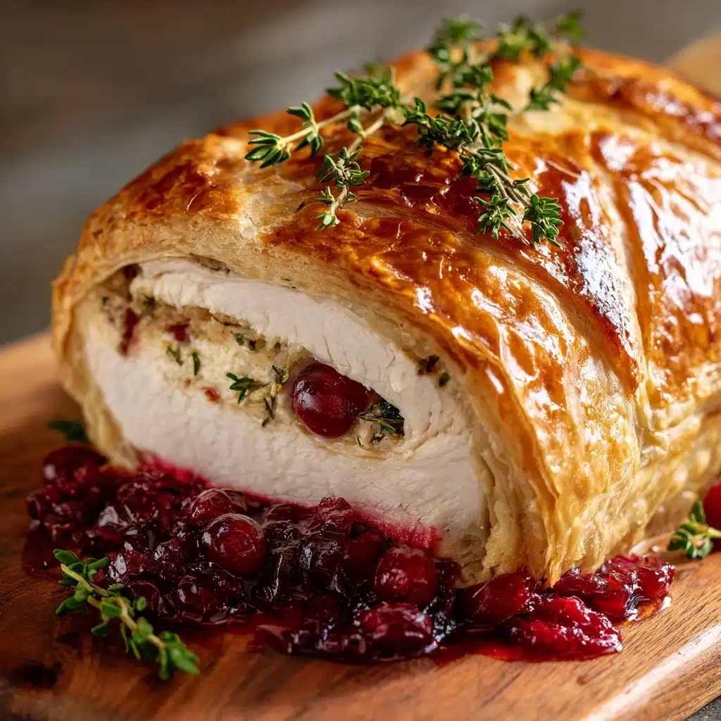 Cranberry Hazelnut Turkey Wellington Recipe - Recipe Image
