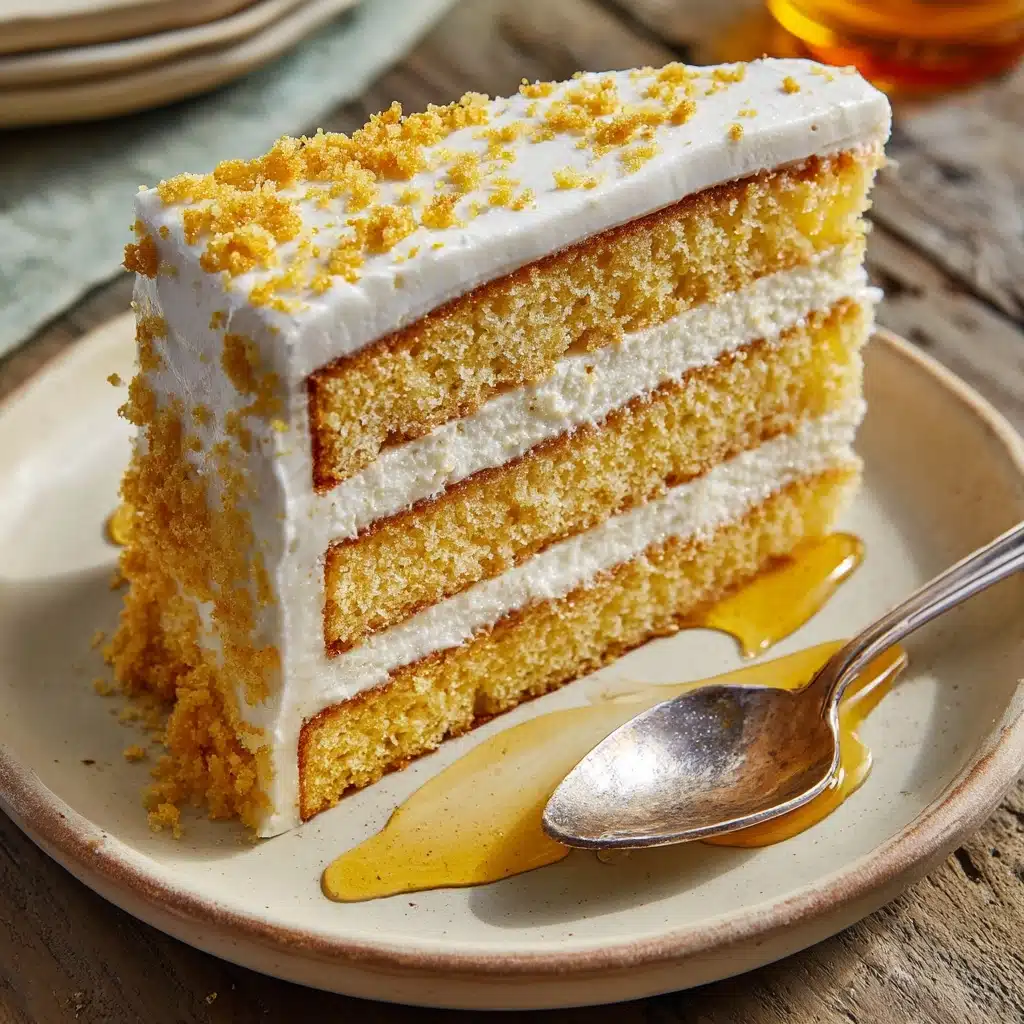Layered Cornbread Cake with Whipped Honey Butter Frosting Recipe - Recipe Image