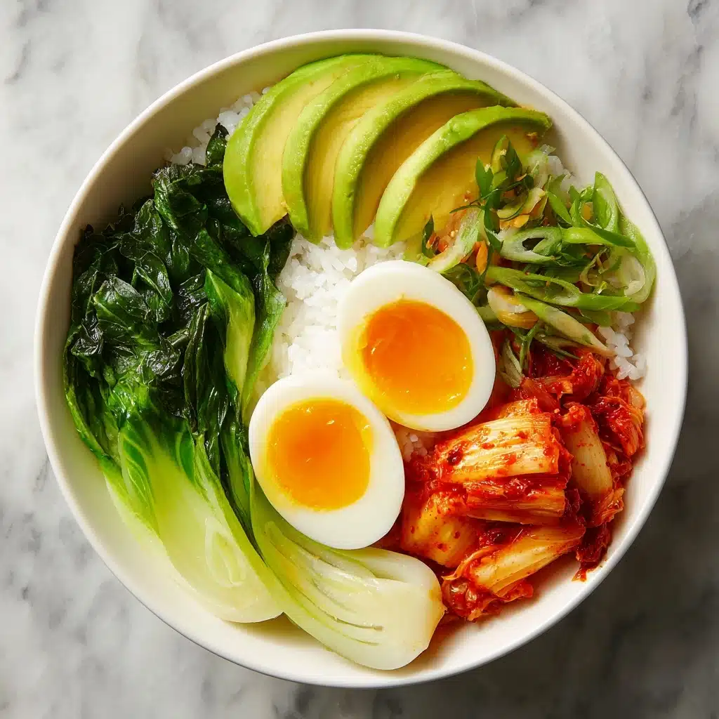 Kimchi Rice Bowl with Jammy Eggs Recipe - Recipe Image