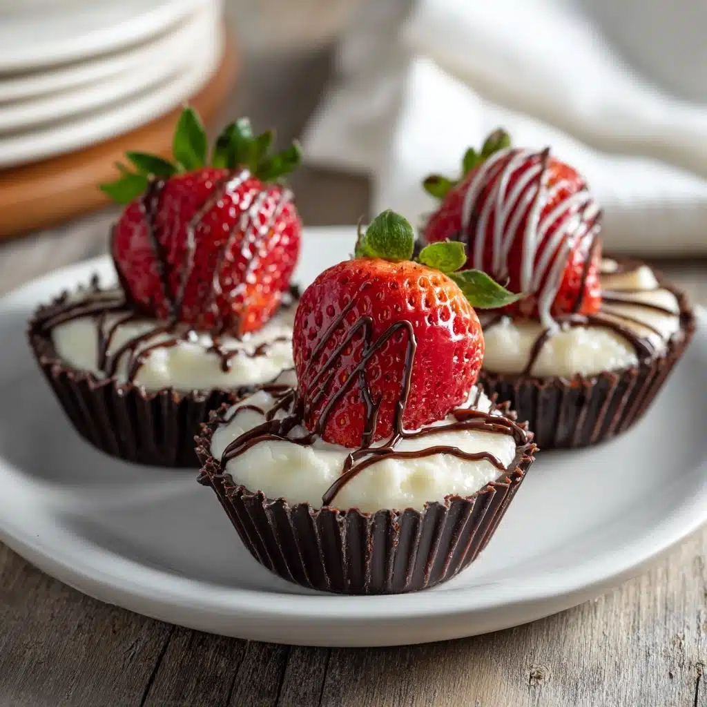 Chocolate Covered Cheesecake Strawberries Recipe - Recipe Image