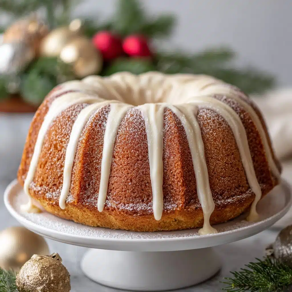 Eggnog Bundt Cake with Eggnog Frosting Recipe - Recipe Image
