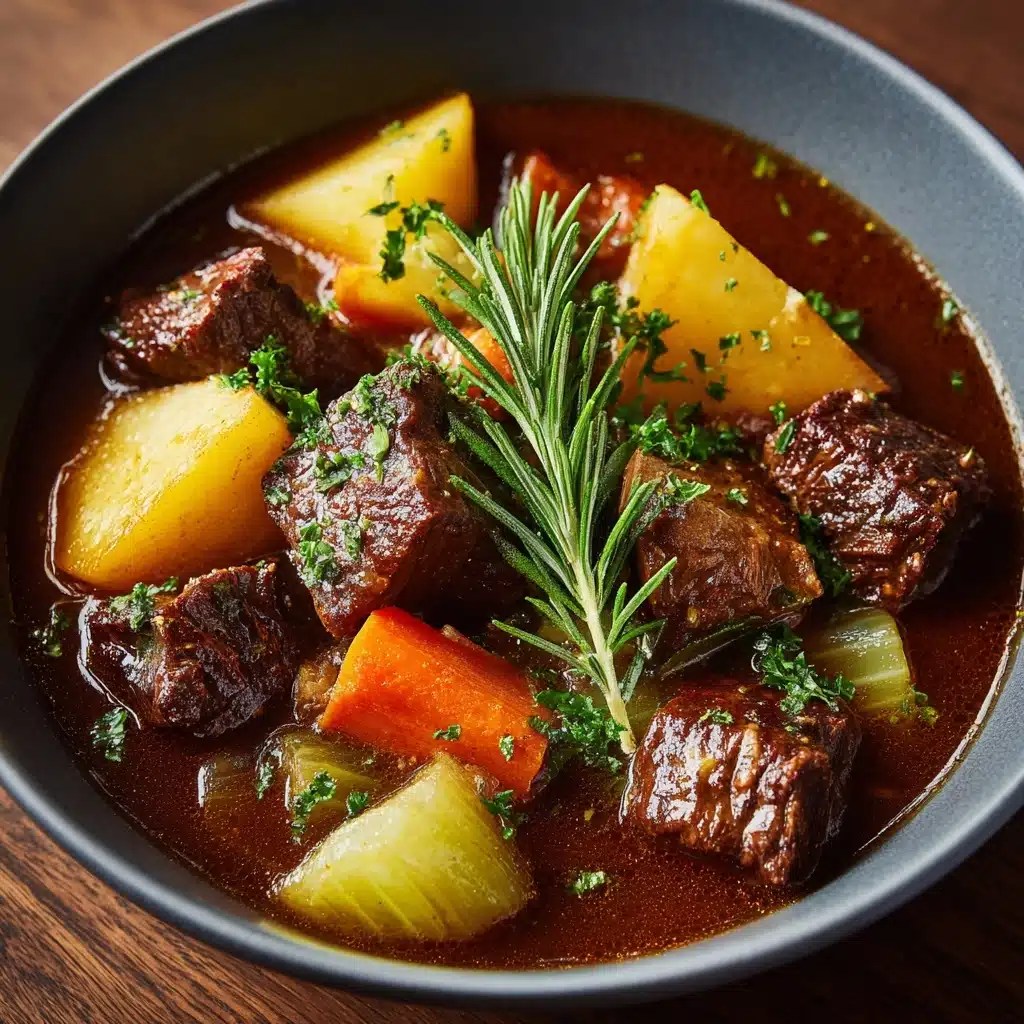 Pot Vegetable Soup with Stew Meat Recipe - Recipe Image