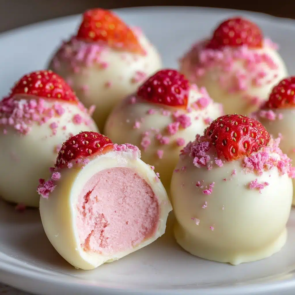 White Chocolate Strawberry Truffles Recipe - Recipe Image