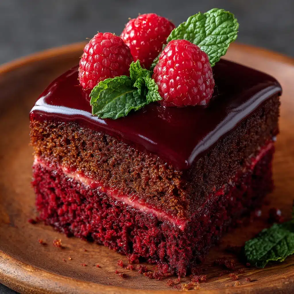 Luscious Red Velvet Raspberry Poke Cake Recipe - Recipe Image