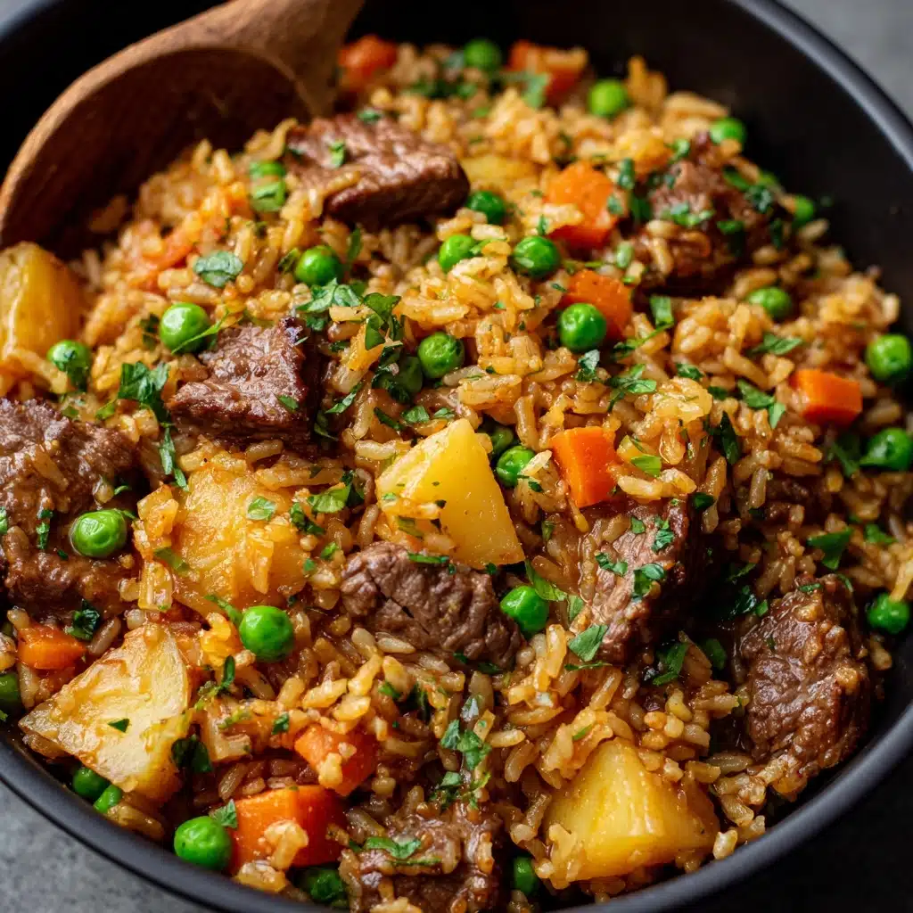Onion Beef Fried Rice Recipe - Recipe Image