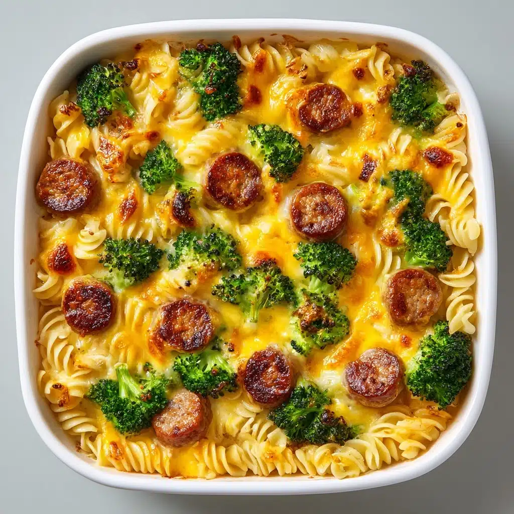 Cheesy Sausage and Broccoli Pasta with Crescent Rolls Recipe - Recipe Image