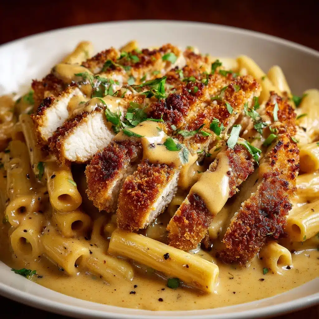 Crispy Chicken with Creamy Pasta Recipe - Recipe Image