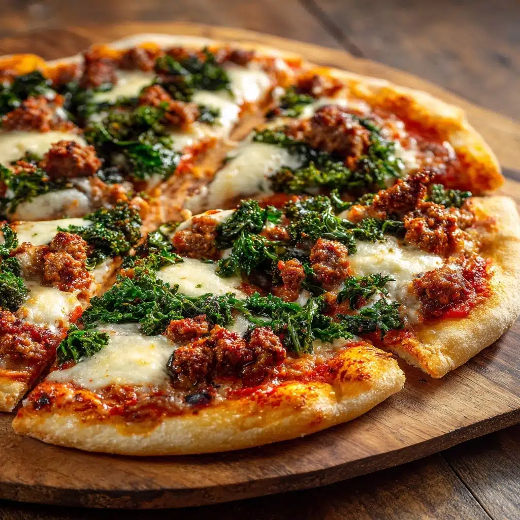 Turkey Sausage and Broccoli Rabe Pizza Recipe