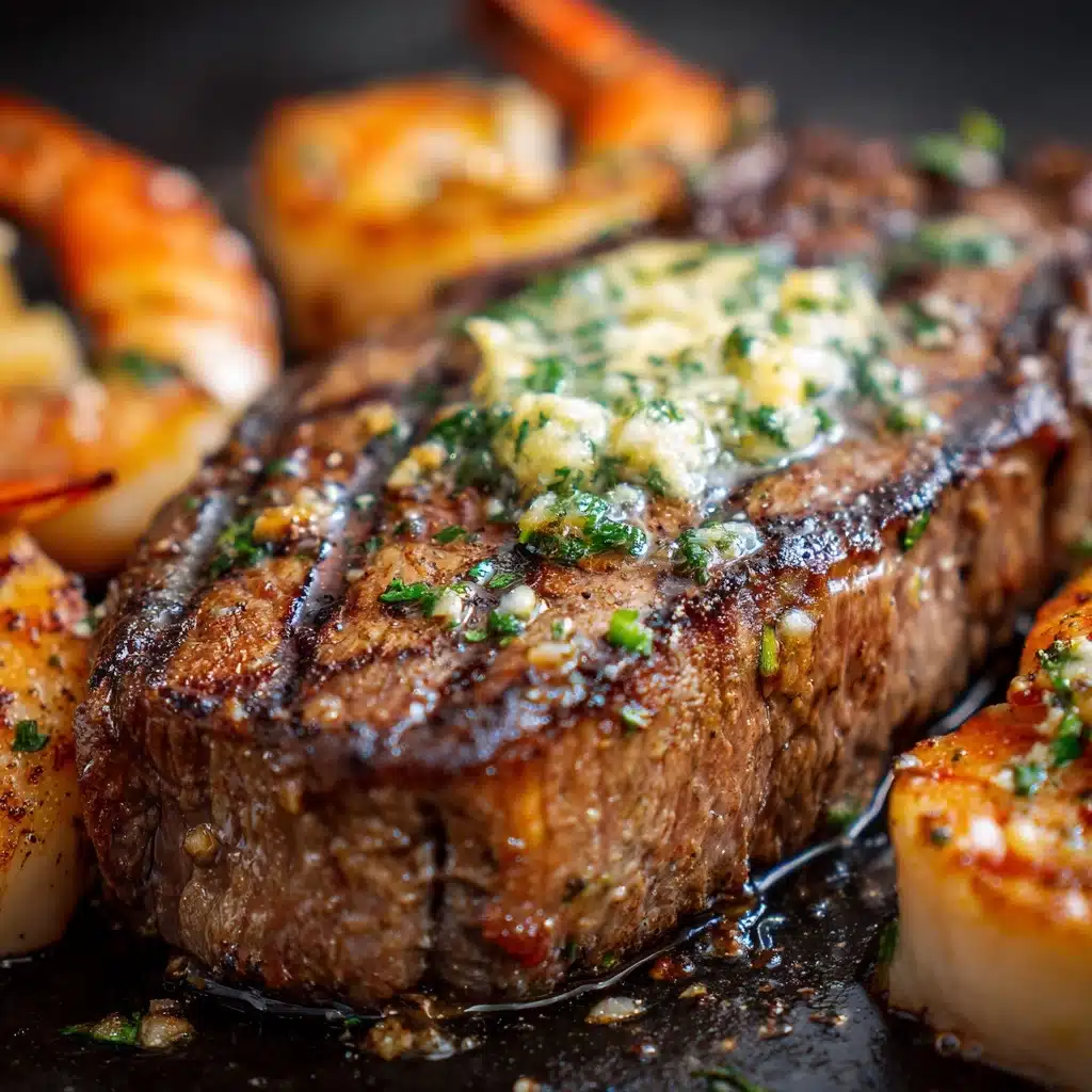 Garlic Butter Grilled Steak & Shrimp Recipe