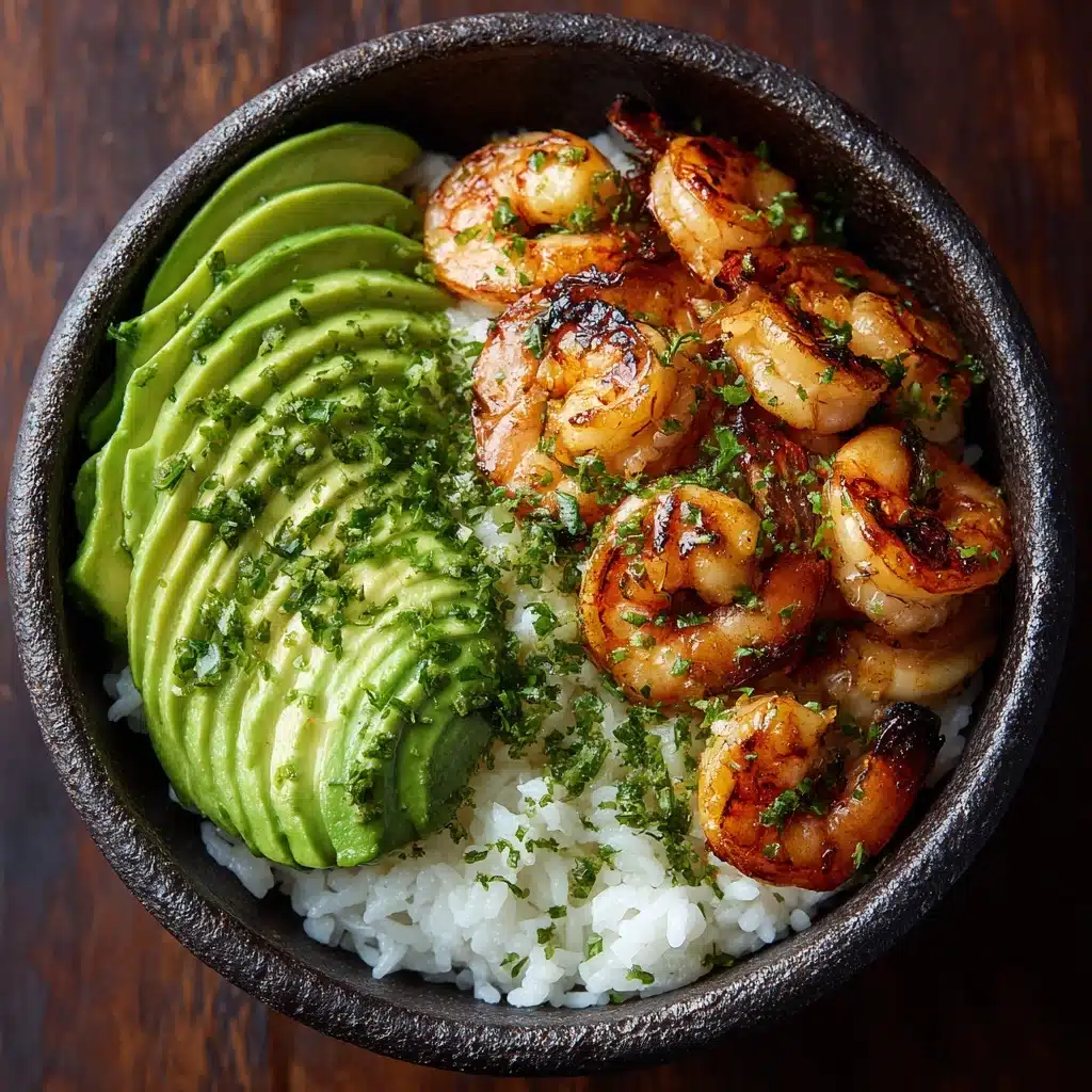 Spicy Shrimp and Avocado Rice Bowl Recipe - Recipe Image