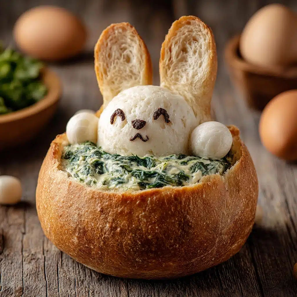 Easter Bunny Spinach Dip Recipe - Recipe Image