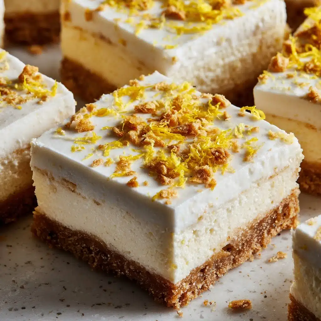 No-Bake Lemon Ricotta Cheesecake Bars Recipe - Recipe Image