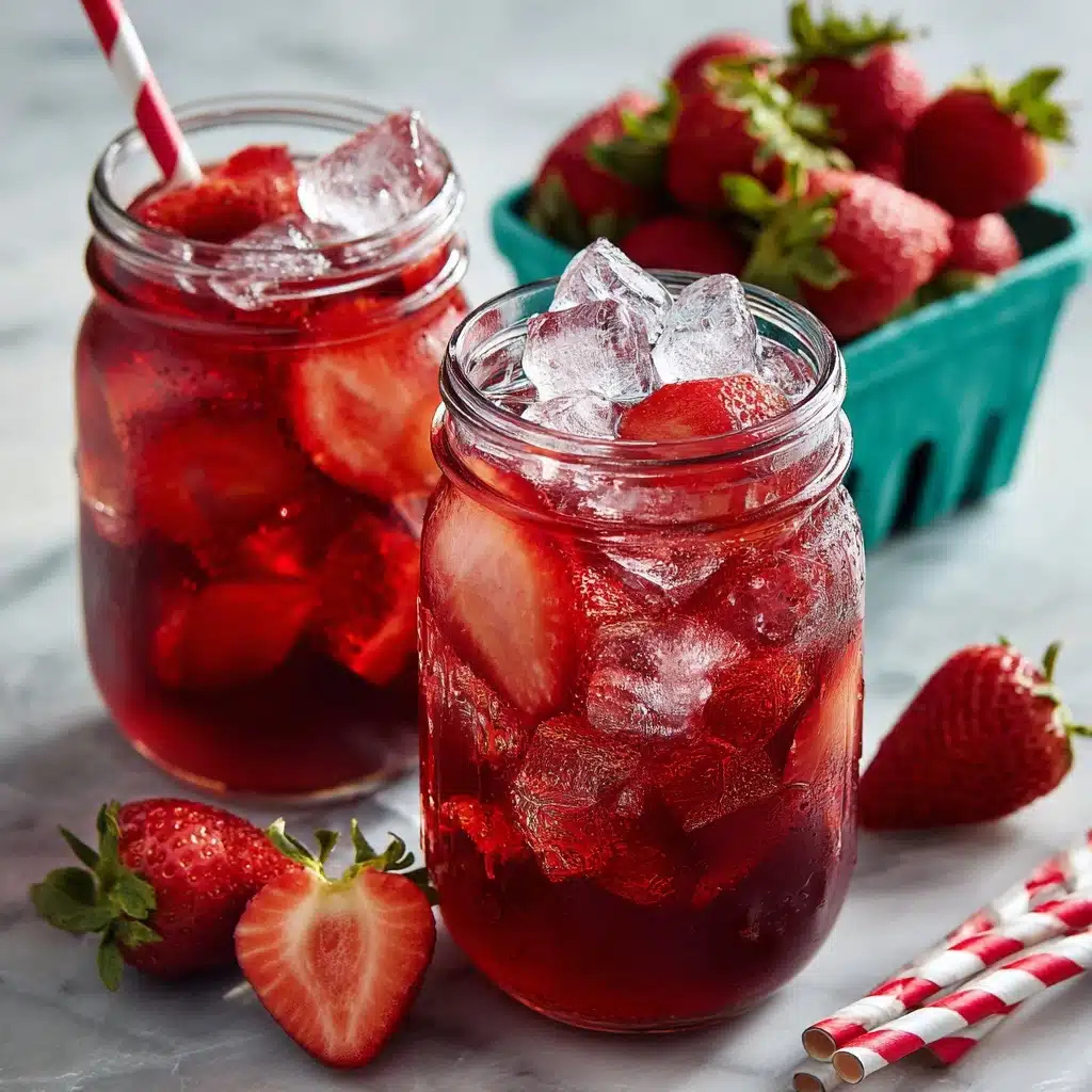 Southern Strawberry Sweet Iced Tea Recipe - Recipe Image