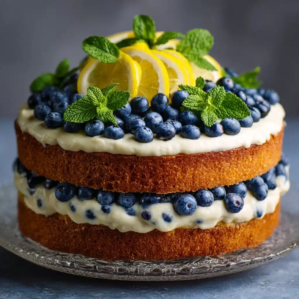Blueberry Lemon Crème Cake Recipe