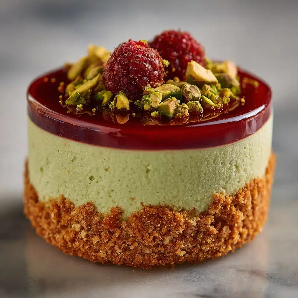 Raspberry Pistachio Mousse Cakes Recipe - Recipe Image