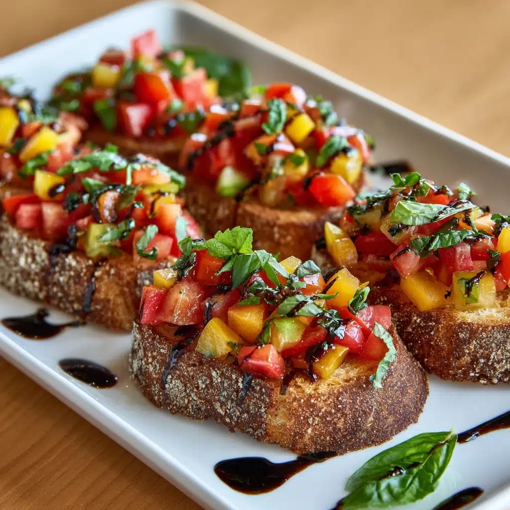 Tomato and Pepper Bruschetta Recipe - Recipe Image