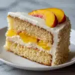 Peach Cake with Brown Sugar Frosting Recipe