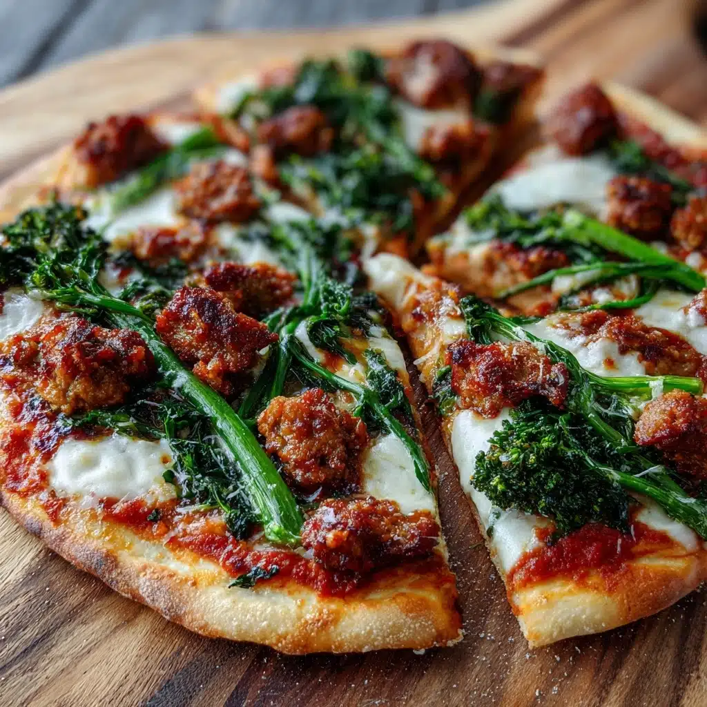 Turkey Sausage and Broccoli Rabe Pizza Recipe - Recipe Image