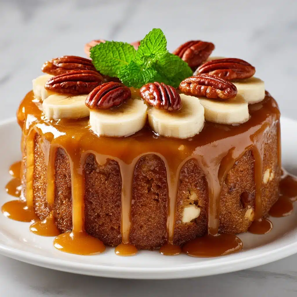 Banana Pecan Caramel Cake Recipe - Recipe Image