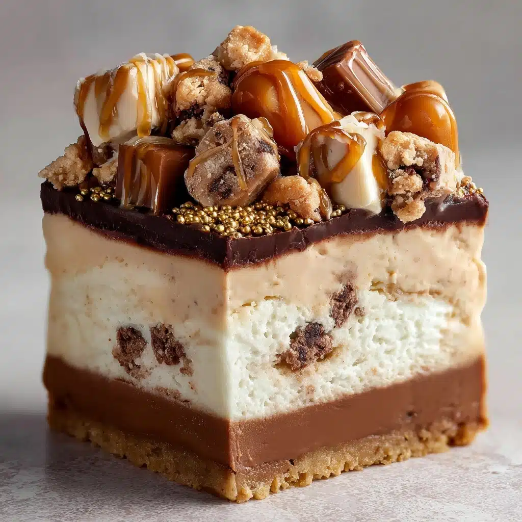 Homemade No-Bake Twix Cheesecake Recipe - Recipe Image